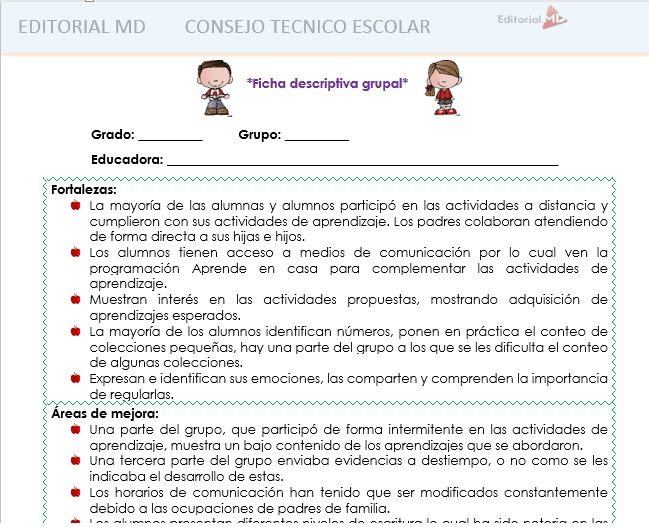 ficha descriptiva grupal del consejo tecnico