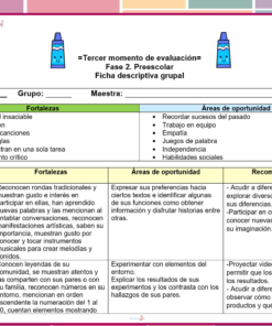 Evaluación Tercer Momento Preescolar 2026 (1° 2° y 3° Grado) 9 ficha descriptiva preescolar tercer momento