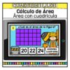 Área con cuadrícula Cálculo de área Matemáticas Primaria Fichas Digitales