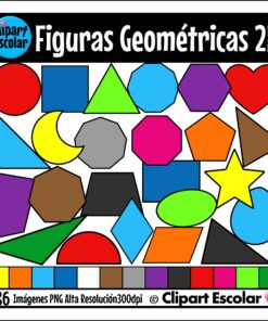 Figuras Geométricas 2D Clipart Escolar