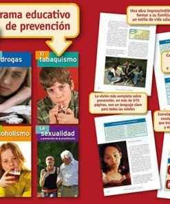 Collage de imágenes y texto del Programa Educativo Prevención de Adicciones y Sexualidad 4T, con folletos, diagramas y fotografías de diversas personas.