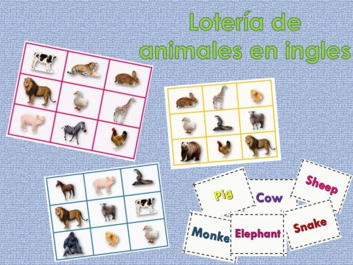 Loteria de animales en ingles