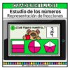 Representación de fracciones con modelos gráficos Estudio de los números Matemáticas Tercer grado Primaria Fichas Digitales
