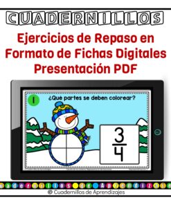Representación de fracciones. Estudio de los números Matemáticas Grado Primaria Fichas Digitales 11 fracciones fichas digitales 2