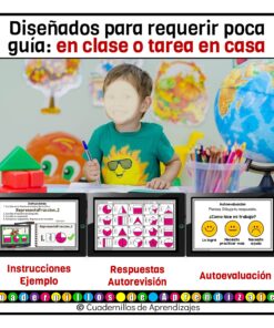 Representación de fracciones con modelos gráficos Estudio de los números Matemáticas Tercer grado Primaria Fichas Digitales 14 fracciones fichas digitales 5 1