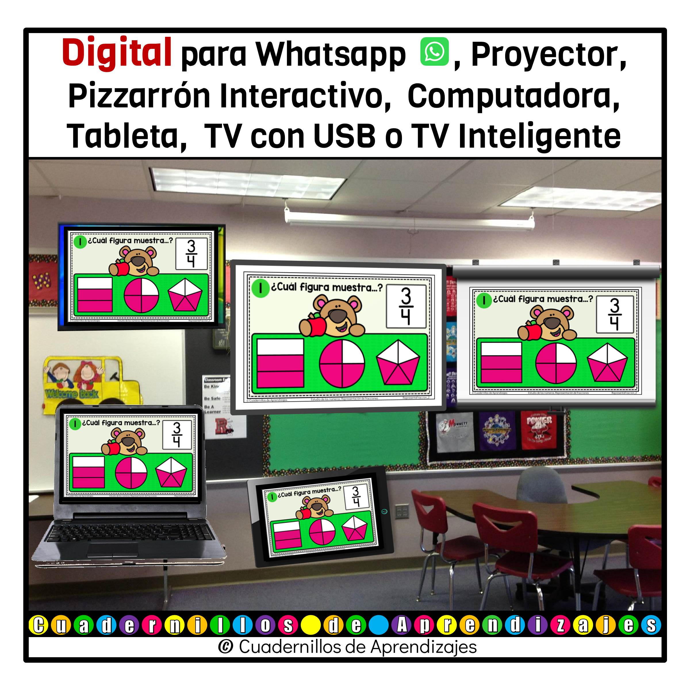 Representación de fracciones con modelos gráficos Estudio de los números Matemáticas Tercer grado Primaria Fichas Digitales 6 Representación de fracciones con modelos gráficos Estudio de los números Matemáticas Tercer grado Primaria Fichas Digitales - Image 6