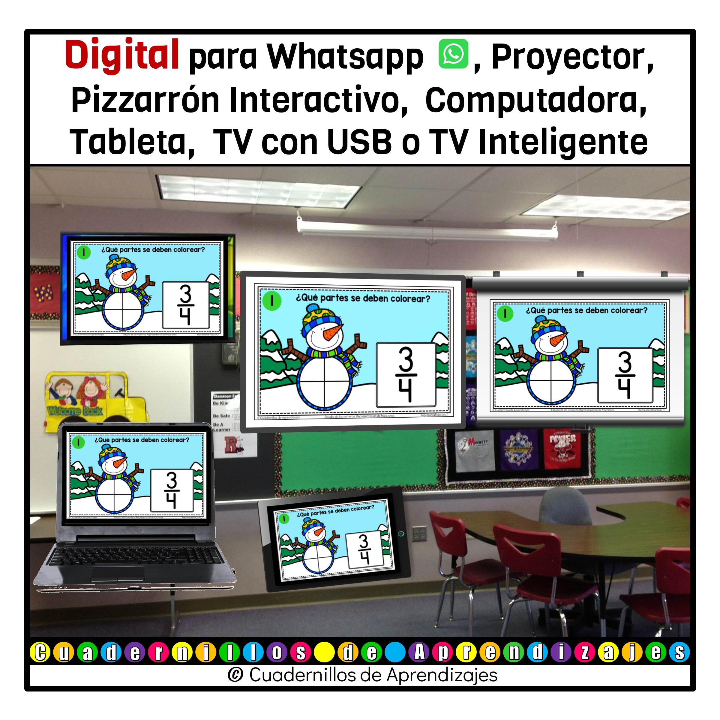 Representación de fracciones. Estudio de los números Matemáticas Grado Primaria Fichas Digitales 6 Representación de fracciones. Estudio de los números Matemáticas Grado Primaria Fichas Digitales - Image 6