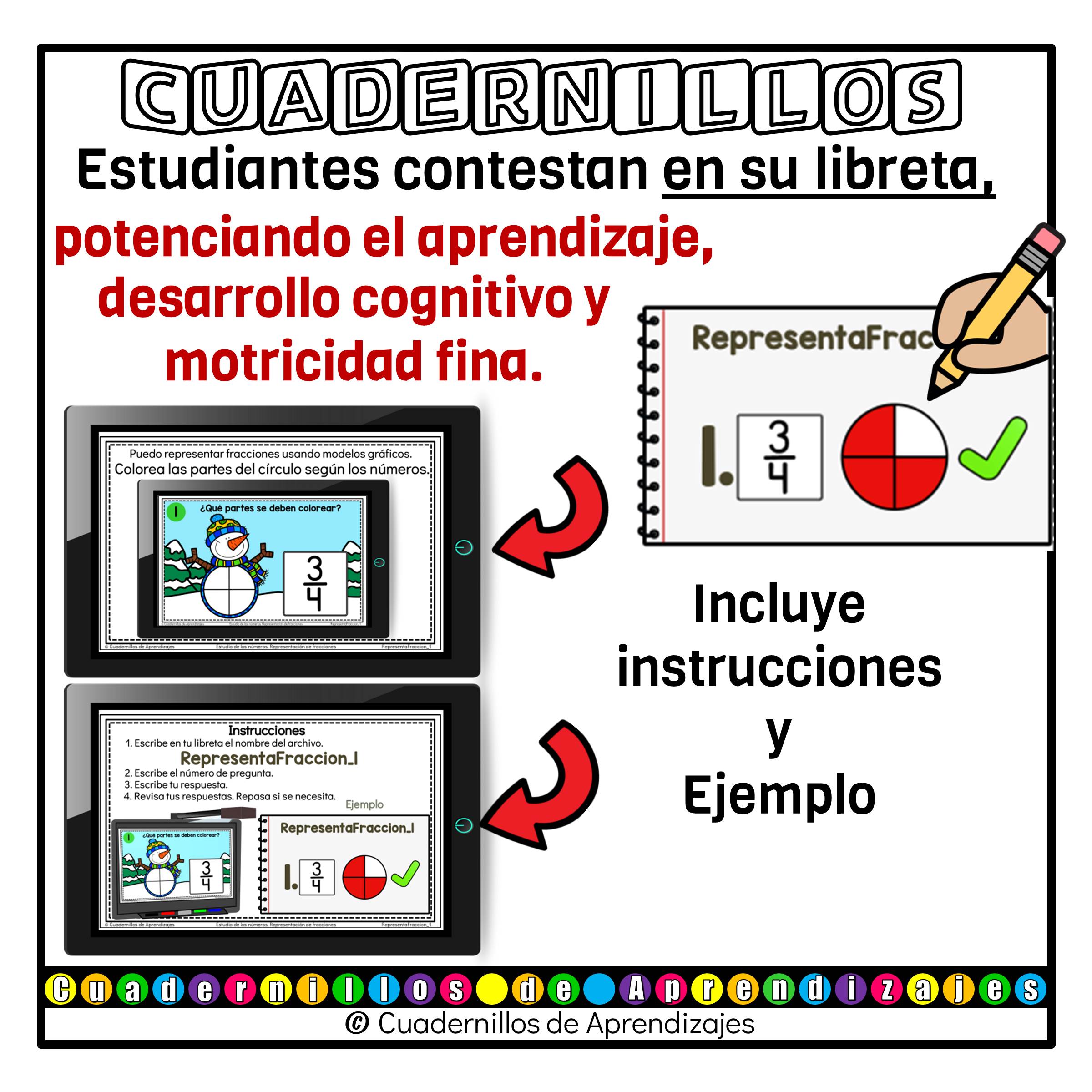 Representación de fracciones. Estudio de los números Matemáticas Grado Primaria Fichas Digitales 7 Representación de fracciones. Estudio de los números Matemáticas Grado Primaria Fichas Digitales - Image 7