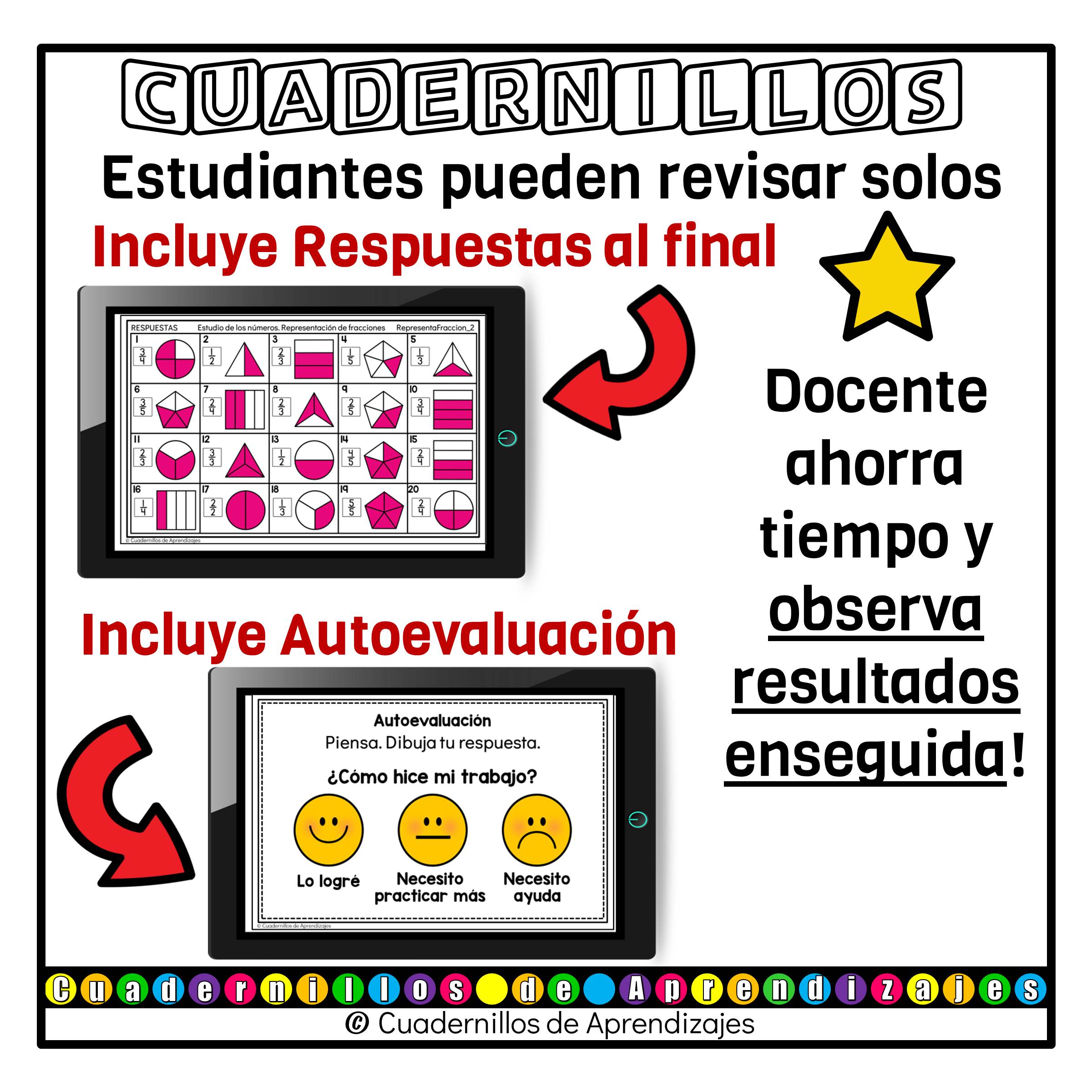 Representación de fracciones con modelos gráficos Estudio de los números Matemáticas Tercer grado Primaria Fichas Digitales 8 Representación de fracciones con modelos gráficos Estudio de los números Matemáticas Tercer grado Primaria Fichas Digitales - Image 8