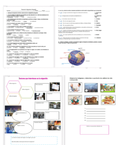 Material educativo que incluye descripciones de texto, imágenes relacionadas con el Curso Remedial Geografía, diagramas de flujo y viñetas para facilitar el aprendizaje en el aula o en un entorno de estudio.