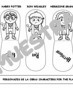 Tres personajes de dibujos animados de 