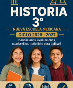Planeaciones Historia 3° Secundaria | Ciclo Completo 2026-2027 | Editables y Listas