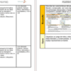 Una extensión de dos páginas de una hoja de trabajo educativa que presenta tablas organizadas, imágenes coloridas y texto en español. La página de la izquierda incluye imágenes de varios objetos y un cuadro descriptivo. La página derecha muestra una tabla detallada con texto e imágenes más pequeñas incrustadas centradas en los elementos de Planeación Historia 2° grado NEM (Nueva Escuela Mexicana) 2° Trimestre.