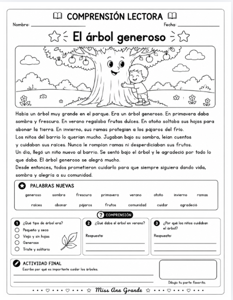 Comprensión Lectora para Primer Grado | 50 Lecturas y Actividades 10 Comprensión Lectora para Primer Grado | 50 Lecturas y Actividades - Image 10
