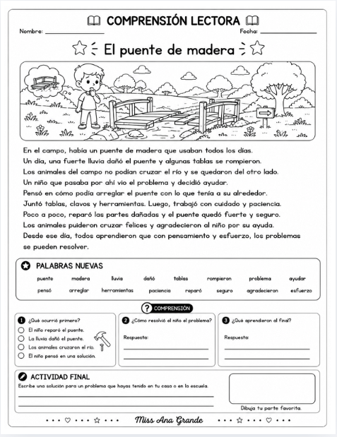 Comprensión Lectora para Primer Grado | 50 Lecturas y Actividades 13 Comprensión Lectora para Primer Grado | 50 Lecturas y Actividades - Image 13