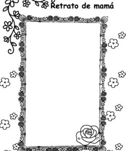 Página para colorear en blanco y negro con 