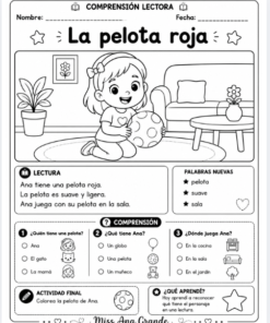 Comprensión Lectora para Primer Grado | 50 Lecturas y Actividades 20 hoja6