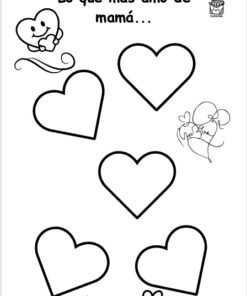 Página para colorear en blanco y negro con el título 