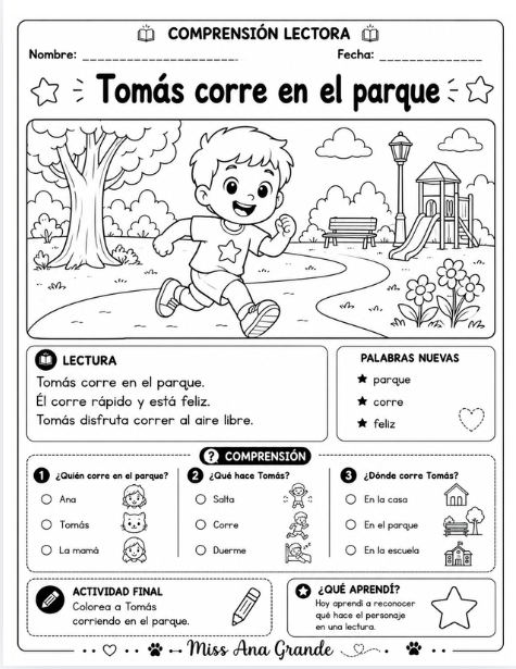 Comprensión Lectora para Primer Grado | 50 Lecturas y Actividades 7 Comprensión Lectora para Primer Grado | 50 Lecturas y Actividades - Image 7