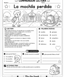 Comprensión Lectora para Primer Grado | 50 Lecturas y Actividades 22 hoja9