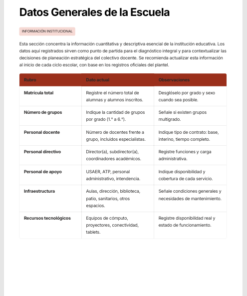 Programa de Mejora Continua Primaria Editable en Word | PMC NEM 2026-2027 Basado en Orientaciones SEP 7 iMAGEN 1 195