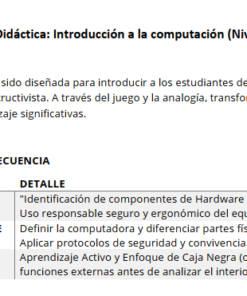 Secuencia Didáctica: Introducción a la computación (Nivel Primaria) 8 ic2