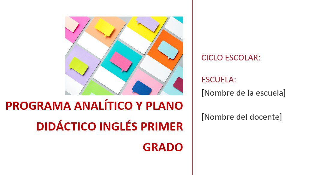 Inglés - Programa Analítico y Plano Didáctico - Primer Grado de Secundaria 2 Inglés - Programa Analítico y Plano Didáctico - Primer Grado de Secundaria - Image 2