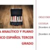Programa Analítico y Plano Didáctico de Español 3.º de Secundaria | Documentos Base para Contextualizar 6 Un maletín abierto con libros descansa sobre un suelo de madera. El texto dice: