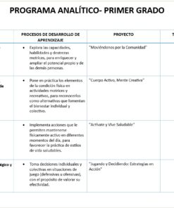 Educación Física - Programa Analítico y Plano Didáctico - Primero, Segundo y Tercer Grado de Secundaria 7 imagen 2 ef