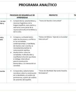 Español - Programa Analítico y Plano Didáctico - Segundo Grado de Secundaria 7 imagen 2 esp2