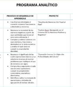 Matemáticas - Programa Analítico y Plano Didáctico - Primer Grado de Secundaria 7 imagen 2 m1