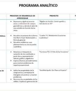 Matemáticas - Programa Analítico y Plano Didáctico - Tercer Grado de Secundaria 7 imagen 2 m3