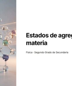 Física 2: Programa Analítico, Planeaciones y Recursos Didácticos 11 Moleculas transparentes conectadas sobre fondo difuso a la izquierda; a la derecha, texto: