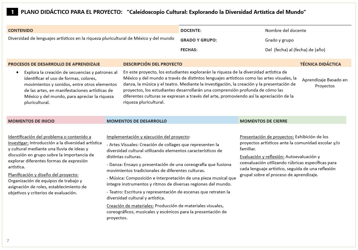 Artes - Programa Analítico y Plano Didáctico - Segundo Grado de Secundaria 4 Artes - Programa Analítico y Plano Didáctico - Segundo Grado de Secundaria - Image 4
