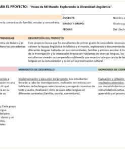 Español - Programa Analítico y Plano Didáctico - Primer Grado de Secundaria 8 imagen 3 esp1