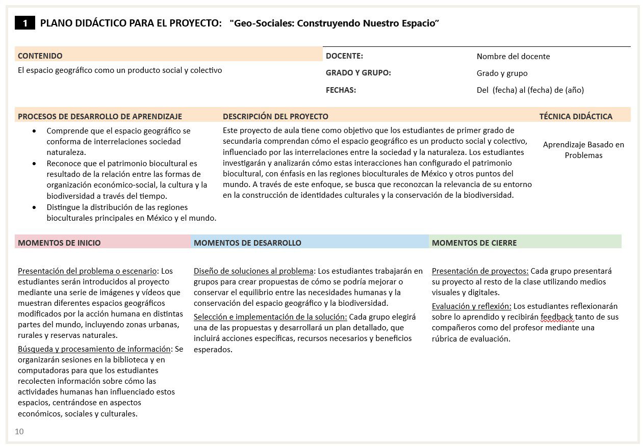 Geografía - Programa Analítico y Plano Didáctico - Primer Grado de Secundaria 4 Geografía - Programa Analítico y Plano Didáctico - Primer Grado de Secundaria - Image 4