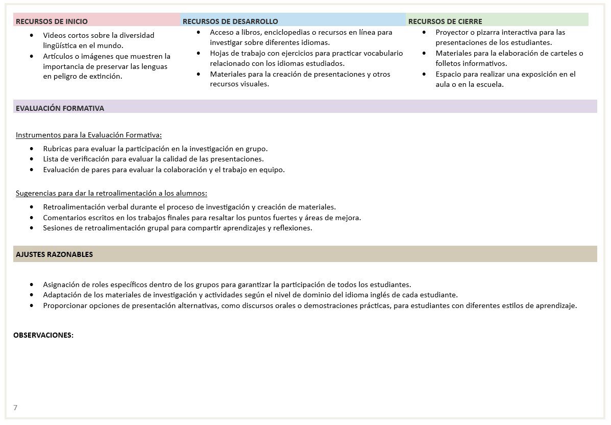 Inglés - Programa Analítico y Plano Didáctico - Primer Grado de Secundaria 5 Inglés - Programa Analítico y Plano Didáctico - Primer Grado de Secundaria - Image 5