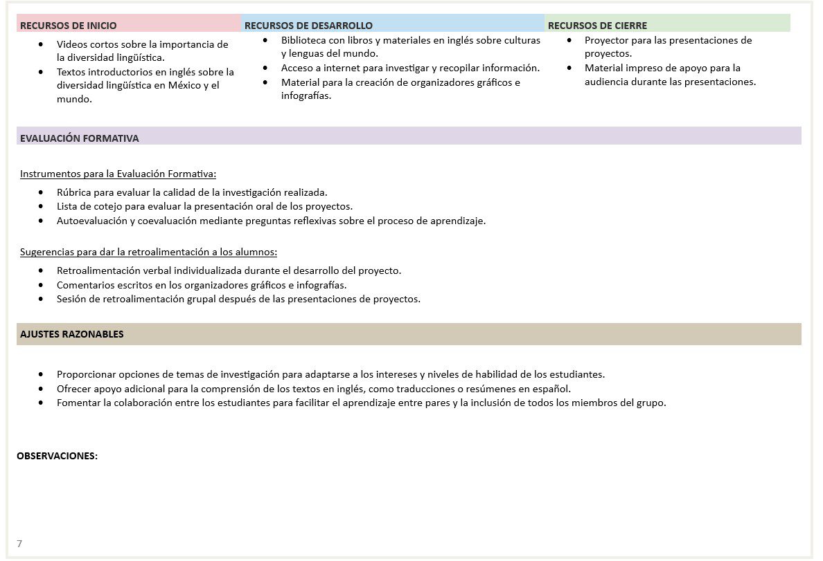 Inglés - Programa Analítico y Plano Didáctico - Segundo Grado de Secundaria 5 Inglés - Programa Analítico y Plano Didáctico - Segundo Grado de Secundaria - Image 5