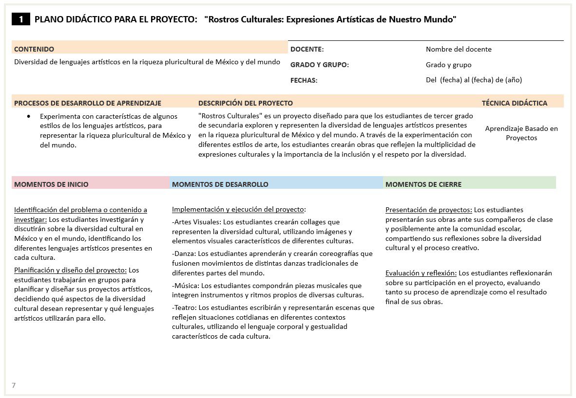Artes - Programa Analítico y Plano Didáctico - Tercer Grado de Secundaria 4 Artes - Programa Analítico y Plano Didáctico - Tercer Grado de Secundaria - Image 4