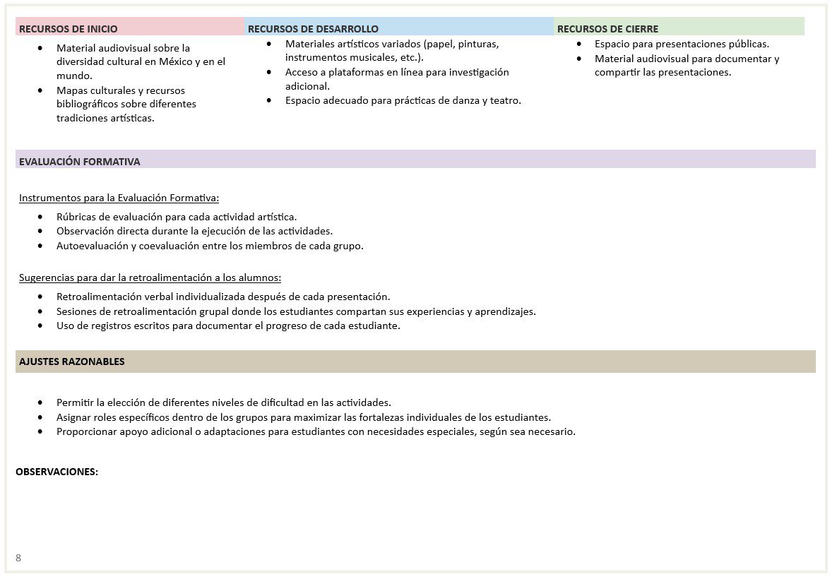 Artes - Programa Analítico y Plano Didáctico - Tercer Grado de Secundaria 5 Artes - Programa Analítico y Plano Didáctico - Tercer Grado de Secundaria - Image 5