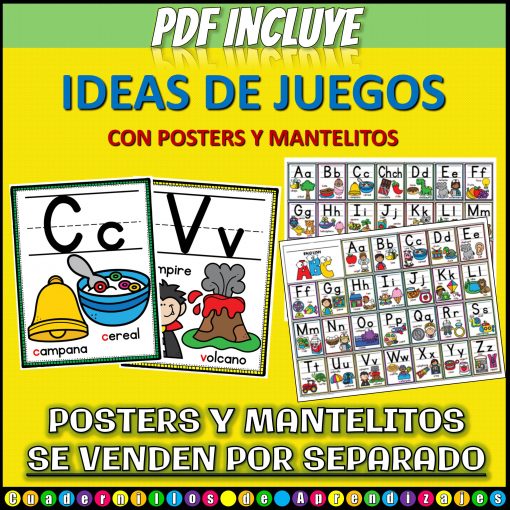 juegos gratis posters mantelitos abecedario alphabet ingles english cuadernillos aprendizajes 2 scaled