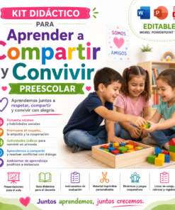 Kit Didáctico para Aprender a Compartir y Convivir Preescolar 2026-2027 Word, PowerPoint y PDF