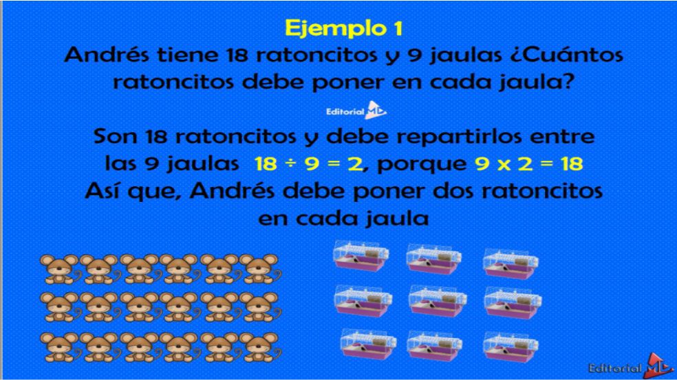 la division matematica primaria