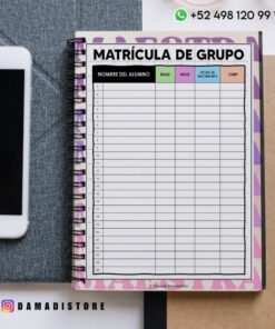 Un cuaderno de espiral abierto en una página titulada 