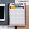 Agenda docente primaria 2025-2026 letra 15 Un cuaderno encuadernado en espiral abierto en una página titulada