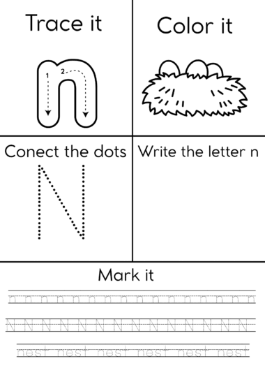 Worksheet para preescolar y primaria baja. En inglés