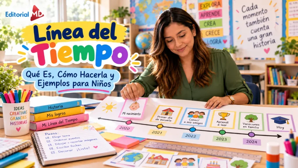 Línea del Tiempo: Qué Es, Cómo Hacerla y Ejemplos para Niños 1 linea del tiempo para niños