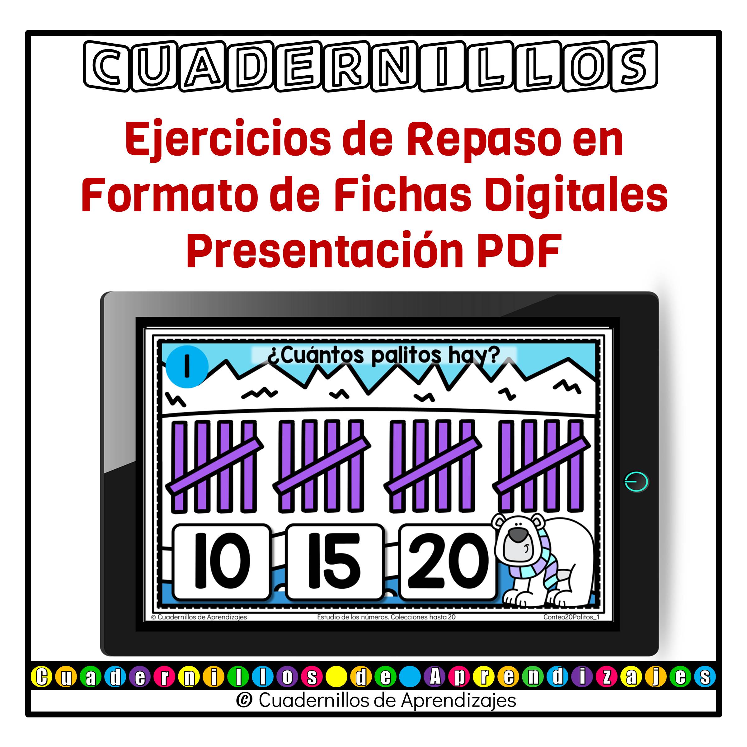 Colecciones hasta 20 Marcas de conteo Estudio de los números Matemáticas Primer Grado Primaria Fichas Digitales 2 Colecciones hasta 20 Marcas de conteo Estudio de los números Matemáticas Primer Grado Primaria Fichas Digitales - Image 2