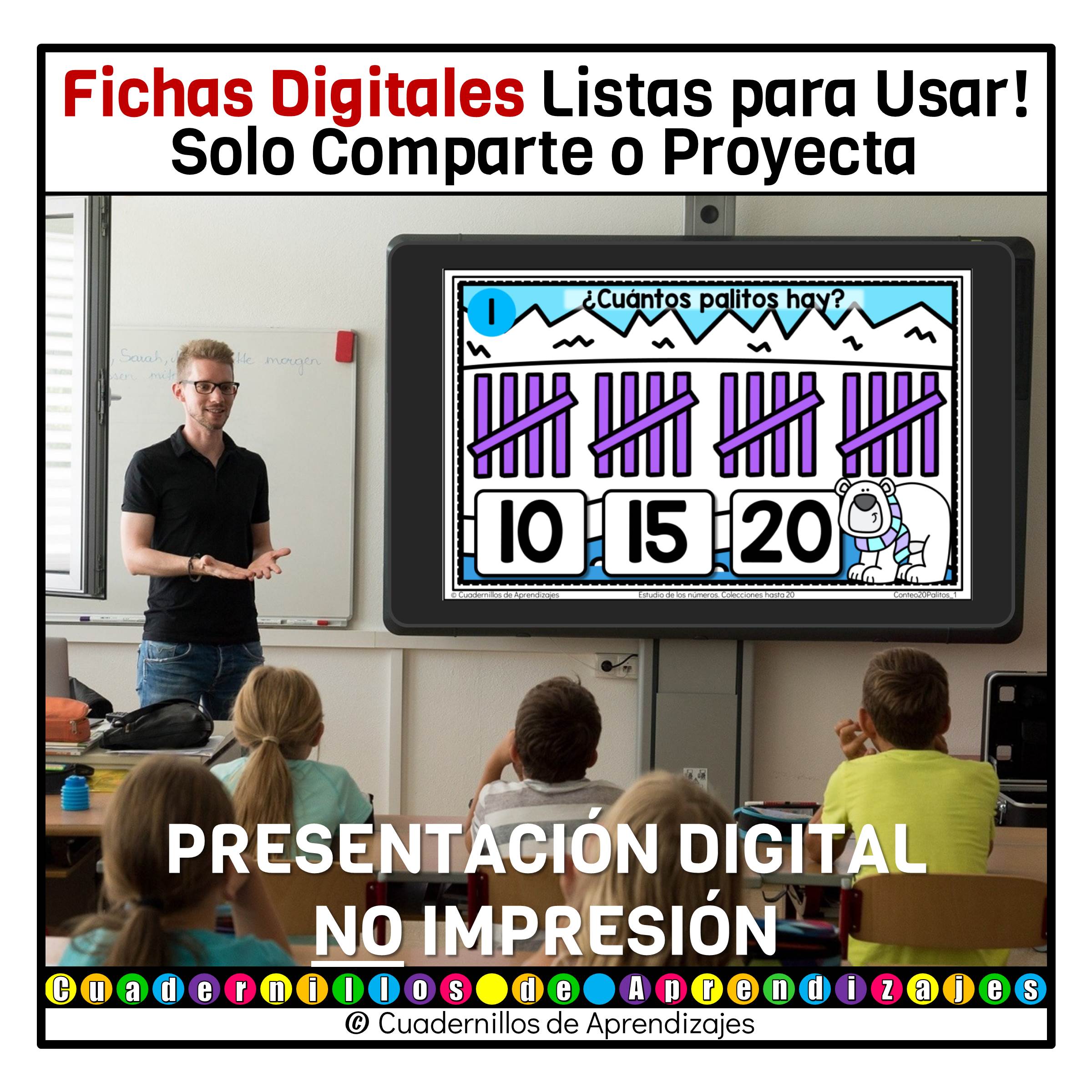 Colecciones hasta 20 Marcas de conteo Estudio de los números Matemáticas Primer Grado Primaria Fichas Digitales 3 Colecciones hasta 20 Marcas de conteo Estudio de los números Matemáticas Primer Grado Primaria Fichas Digitales - Image 3