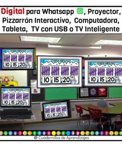 Colecciones hasta 20 Marcas de conteo Estudio de los números Matemáticas Primer Grado Primaria Fichas Digitales 15 marcas conteo colecciones fichas digitales 6